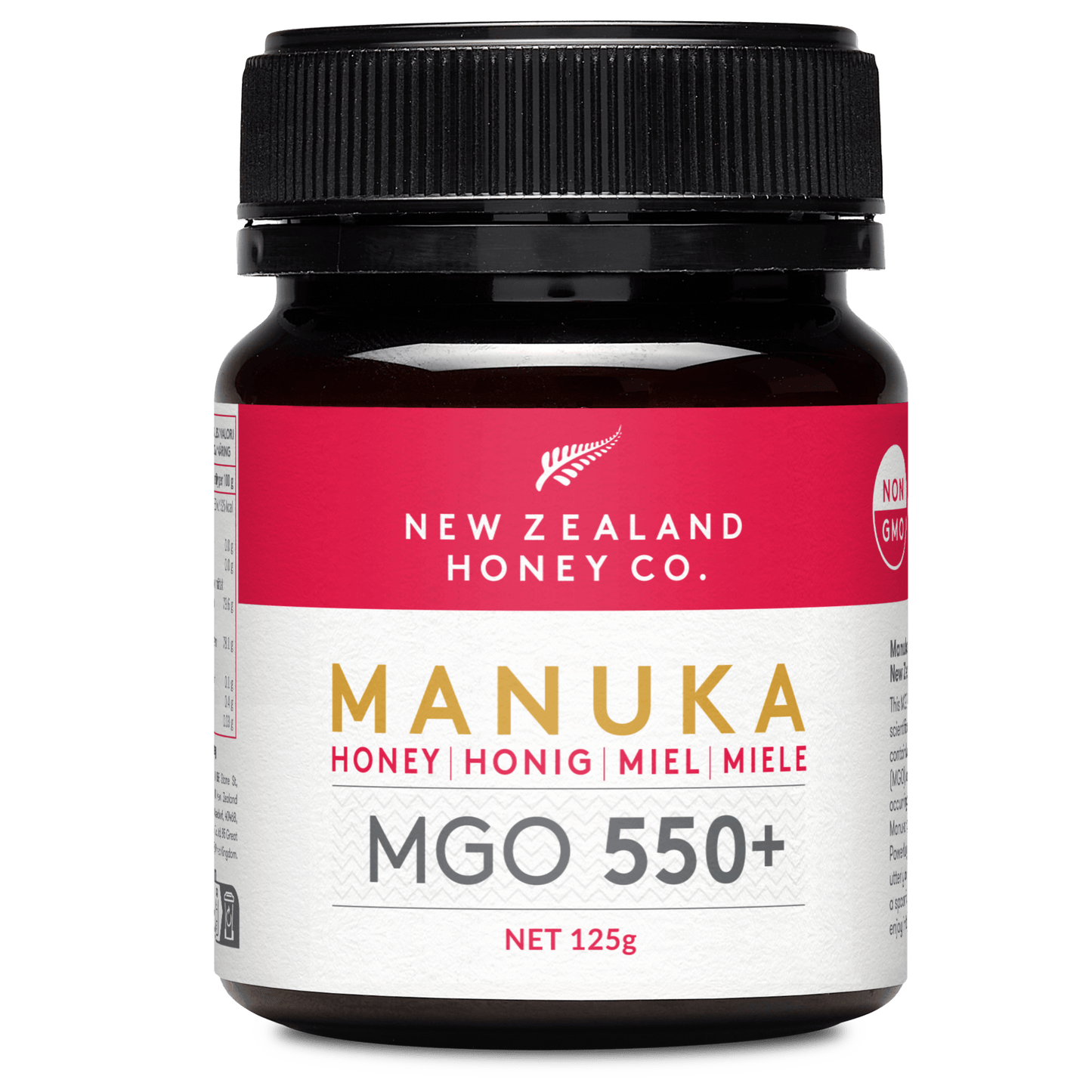 Manuka Honig MGO 550+ 125g Glas – New Zealand Honey Co.