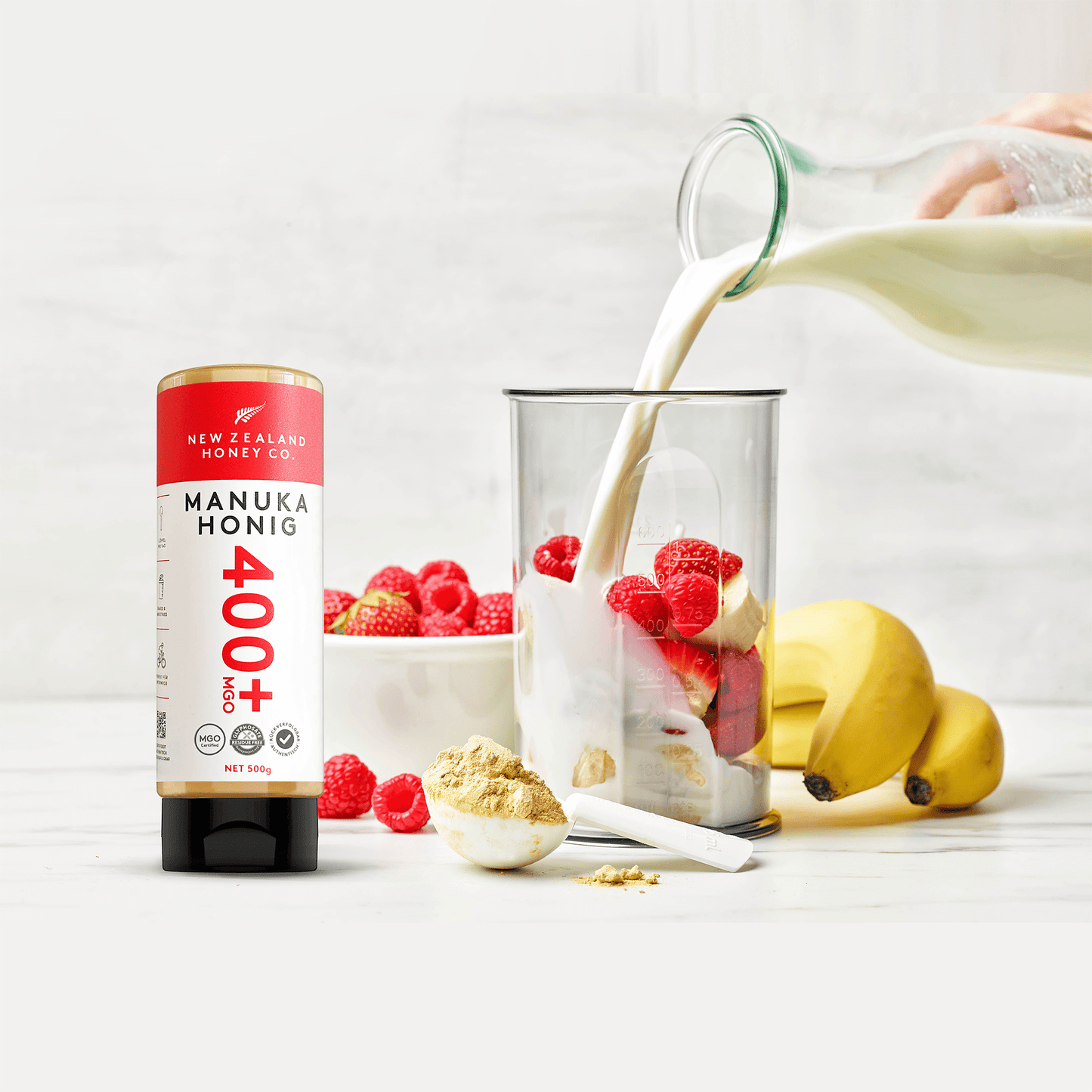 Manuka Honig MGO 400+ 500g Quetschflasche - New Zealand Honey Co. DE