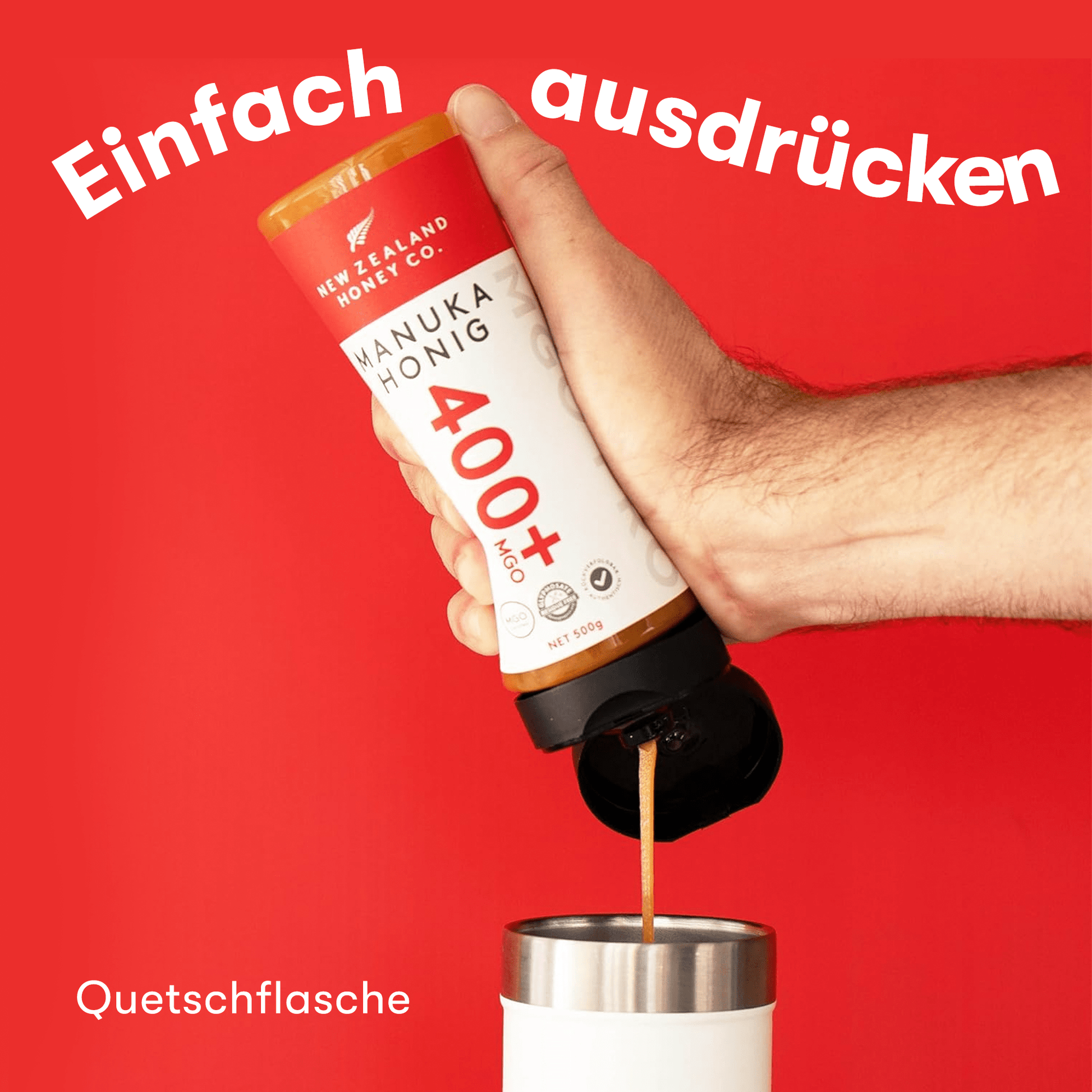 Manuka Honig MGO 400+ 500g Quetschflasche - New Zealand Honey Co. DE