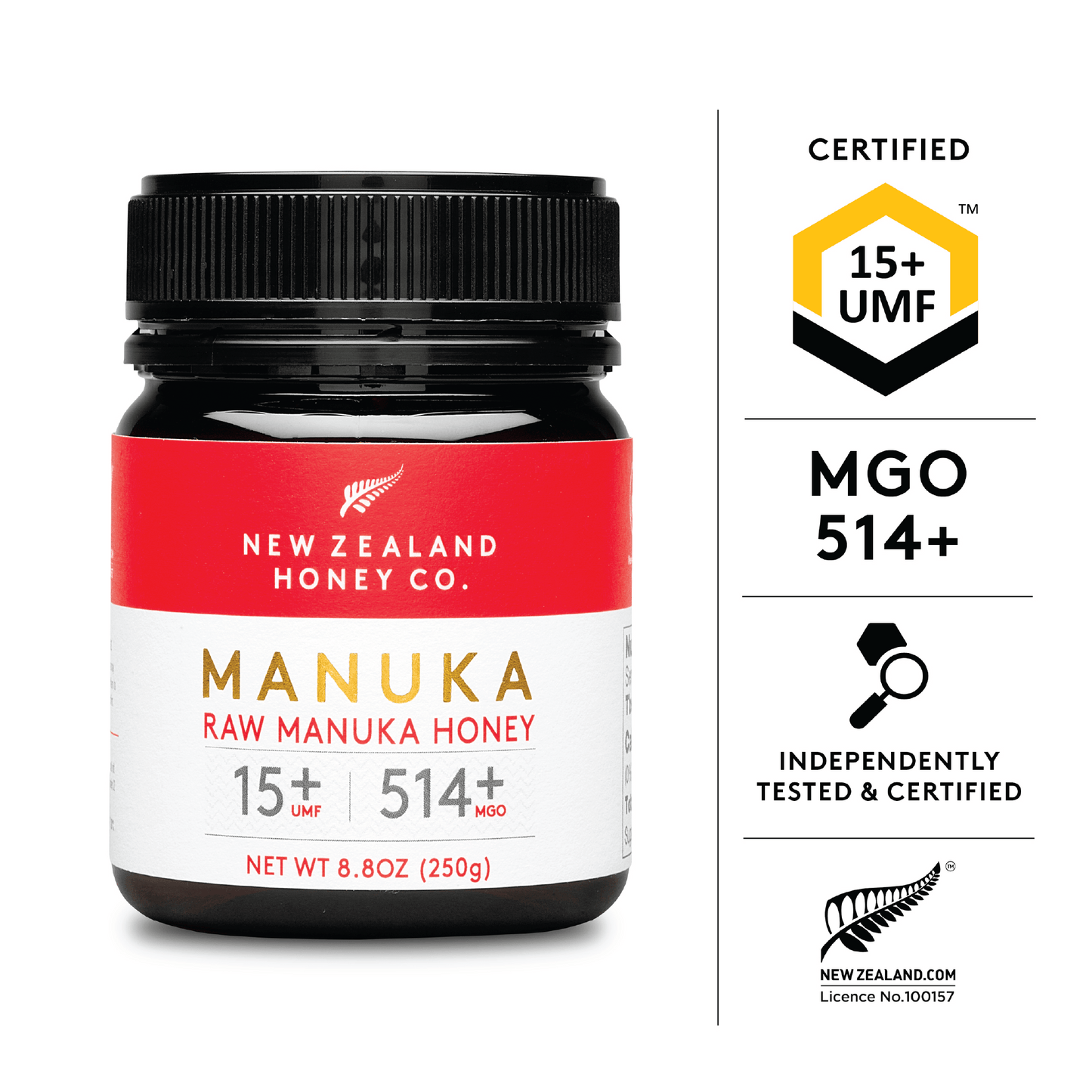 Manuka Honig UMF™ 15+ | MGO 514+ - New Zealand Honey Co. DE